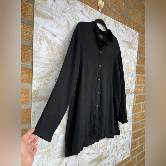Eileen Fisher button up tunic size large - Picture 4 of 8